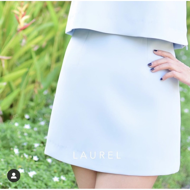 Laurel brand : Classic lady skirt ( light blue)