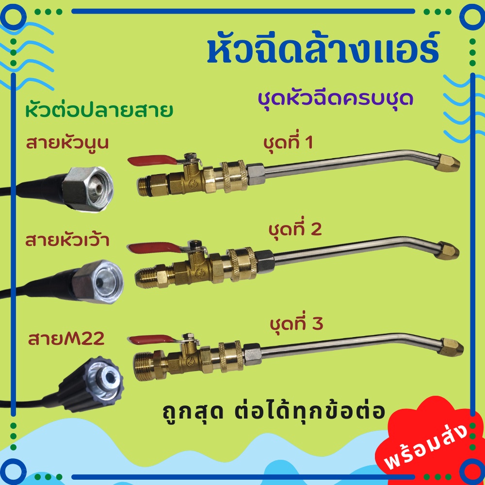 1/4 หัวฉีดล้างแอร์  หัวฉีดน้ำแรงดันสูง ปั้มฉีดน้ำแรงดันสูง ล้างแอร์ Quick Release Coupler Car รถยนต์