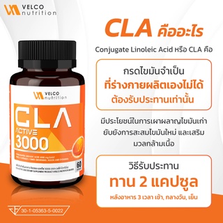 Velco nutrition CLA  ซีแอลเอ เผาผลาญไขมัน กระชับ สัดส่วน สร้างกล้ามเนื้อ