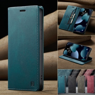 เคสโทรศัพท์มือถือหนัง ฝาพับ พร้อมช่องใส่บัตร สไตล์เรโทร สําหรับ Samsung S10 Note 10 S20 FE Ultra Plus A70 A13 5G