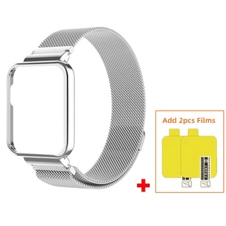 2in1 สร้อยข้อมือสายโลหะสําหรับ Xiaomi Watch Lite กรณี Protector Redmi นาฬิกา 5 / 5 eSIM 4 3 2 Lite แม่เหล็กสายรัดข้อมือ Mi นาฬิกา Lite 3 2 เข็มขัด