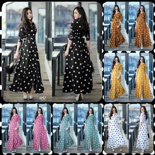 เสื้อคลุม ลายจุด ชุดเดรสยาว MAXY DRESS MUSLIM MAXI 27 ESTHER