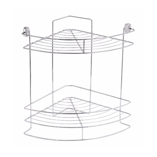 HOY ชั้นวางของเข้ามุม2ชั้น สเตนเลส รุ่น HWHOY-H105A สีสเตนเลสเงา