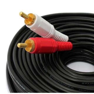 สายสัญญาณเสียง (สาย Audio) Gold Plated 2RCA to 2RCA Cable RCA Audio Cable AV Cable ( 1.5M 3M 5M 10M ) for DVD TV CD