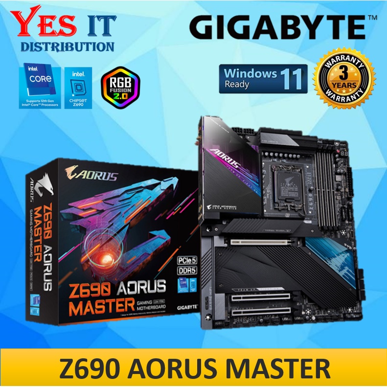 GIGABYTE Z690 AORUS MASTER LGA1700 ATX MOTHERBOARD เท่านั้น (DDR5)