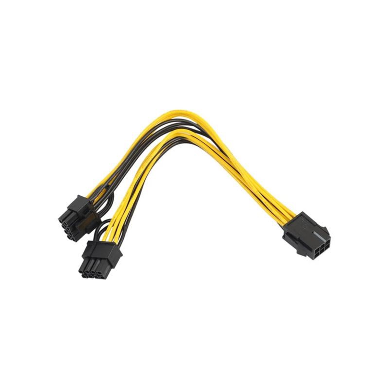 PCI-E 6-Pinถึง2X6 + 2พิน (6-Pin/8-Pin) power Splitter PCIE PCI Express Futural Digital Drop Shipping