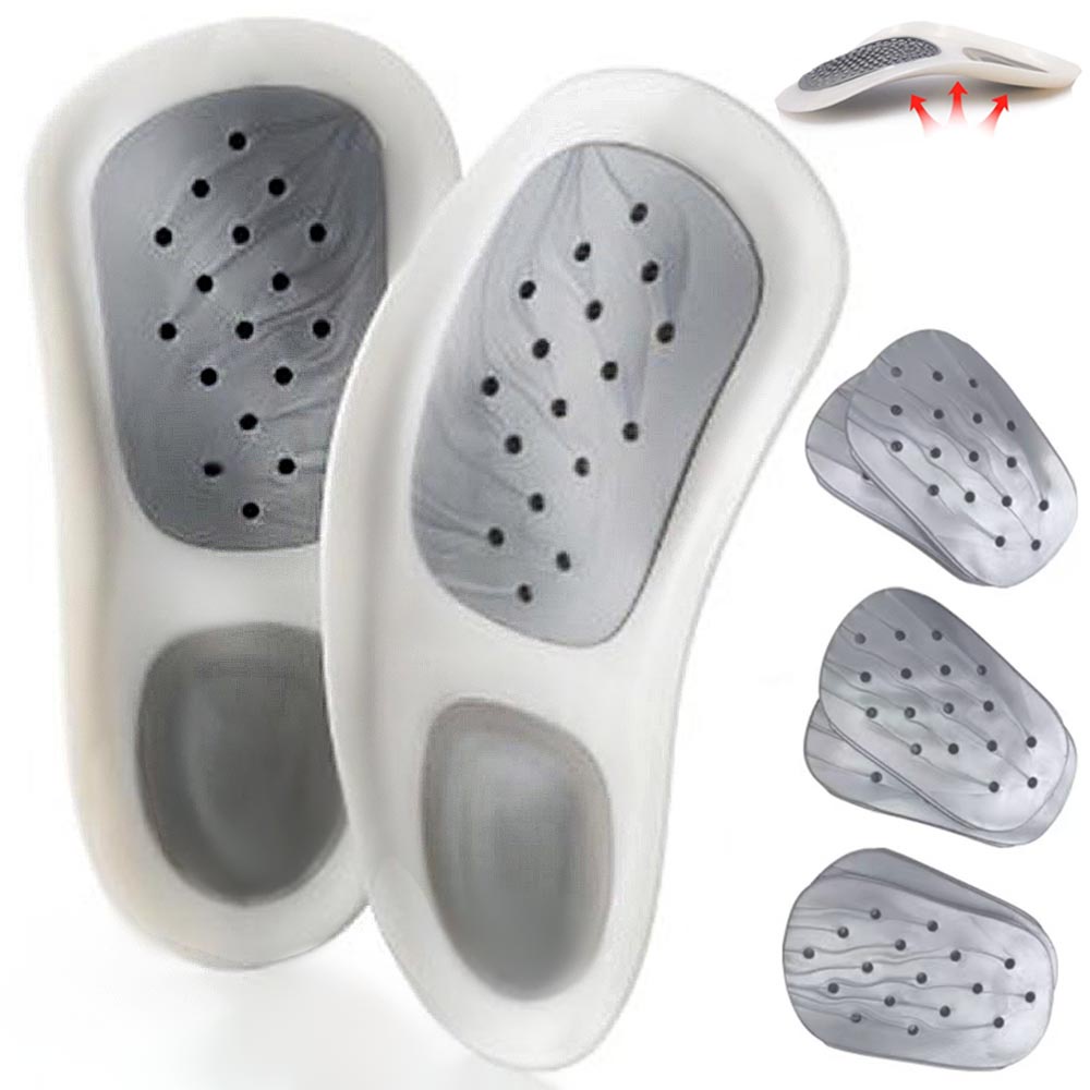 1 คู่ปฏิบัติทนทานเท้าแบนเคาะเข่า Plantar Orthotics แทรก Breathable Arch สนับสนุน Insoles 8 แผ่นแก้ไข