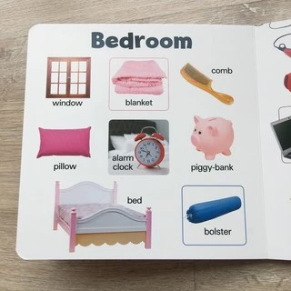 หนังสือบอร์ดบุ๊ค board book คำศัพท์ ภาพจริง กระดาษหนา ฉีกไม่ขาด 9 หมวด