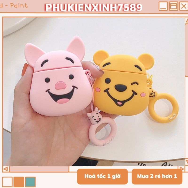 เคส Ap 1/2 & Pro POOH AND PIGLET MODEL COVER - สําหรับหูฟังไร้สาย (Bluetooth) - phukienxinh7589