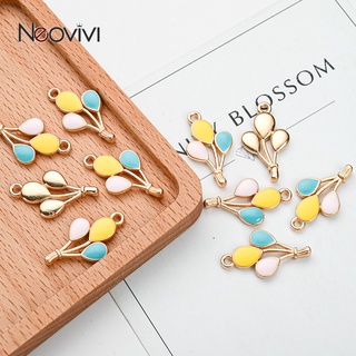 10pcs สีสัน บอลลูน Charm โลหะผสมเคลือบจี้สำหรับเครื่องประดับทำสร้อยคอสร้อยข้อมือ DIY แฟชั่น Accessories