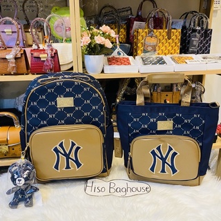 🌟มาใหม่ แท้💯% MLB [Kids] Dia MONOGRAM Sub Bag/กระเป๋าเป้ Backpack NEW YORK YANKEES