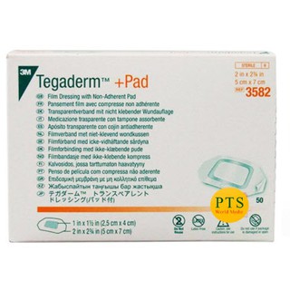 3M Tegaderm + Pad 5x7 cm (3582) แผ่นฟิล์มกันน้ำพร้อมแผ่นซับ (1 แผ่น)