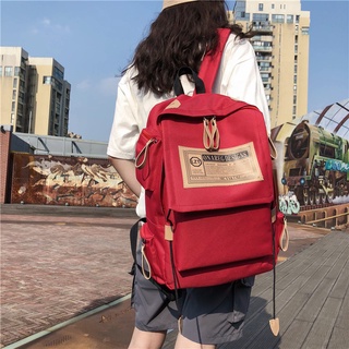 กระเป๋าเป้สะพายหลังผ้าใบคู่สไตล์วิทยาลัยสาวโรงเรียนมัธยมนักเรียนกระเป๋านักเรียน