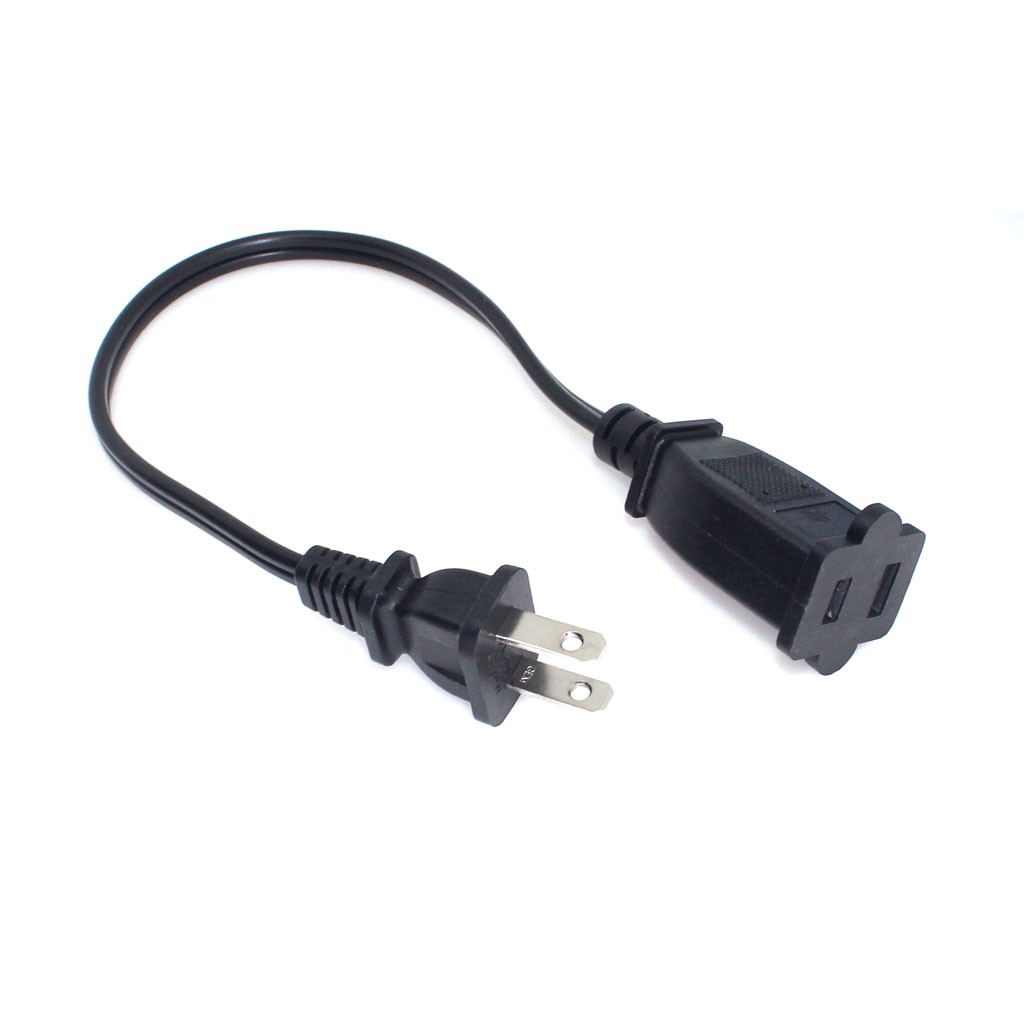 แหล่งจ่ายไฟ AC 2-Prong ชาย/หญิงสายไฟปลั๊ก US NEMA 1-15P ถึง 1-15R สายไฟ AC 0.3 m/0.5 m/1.5 m/3 m/4 m/5 m