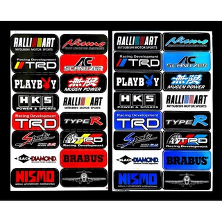 2แผ่น Racing TRD, PLAYBOY 04 สติกเกอร์แต่งรถรถยนต์ เนื้อPVC เคลือบเงา กันน้ำ กันแดด คุณภาพดีเก็บเงินปลายทาง