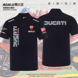 MOTOGP DUCATI 1199 1299 899 V2 Monster696 821 797 659 Panigale V4 Diavel1260 StreetFighter 848 1098 Scrambler800 Supersport Hypermotard 950 Multistrada 1200 Cycling Short sleeve T-shirt Racing shirt Polo shirt