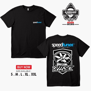 เสื้อยืดผ้าฝ้ายพิมพ์ลายแฟชั่น Speedtuner Racing เสื้อยืด ออฟเซ็ท ยานยนต์ -