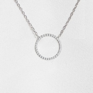 Silvermatters สร้อยคอมินิคริสตัลรููปวงกลม (Crystal Mini Circle Necklace)