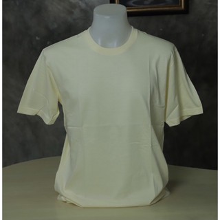 เสื้อยืดผ้าCotton100% สีครีม ใส่ได้ทั้งชายและหญิง มีS,M,L,XL