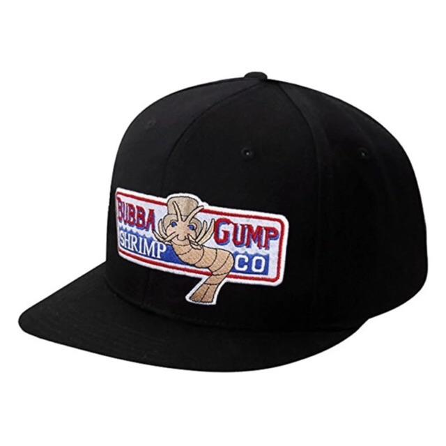 สินค้าตามรูป100% หมวก Bubba Gump ปัก Forrest Gump (Snapback cap black) 🦐