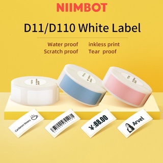 Niimbot D11/D110/D101 กระดาษปริ้นท์ฉลากความร้อน สีขาว กันน้ํามัน กันรอยขีดข่วน ของเล่นสําหรับเด็ก