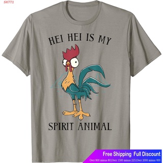 ระบายอากาศได้ SKTT1 เสื้อยืดแขนสั้น Disney Moana Hei Hei Is My Spirit Animal Portrait T-Shirt Sports T-shirtG9/