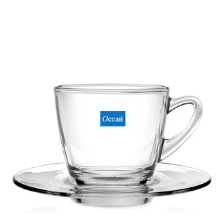 OCEAN แก้วกาแฟ KENYA CUP, 245 ML. & KENYA SAUCER, 6 " (Pack of 2)