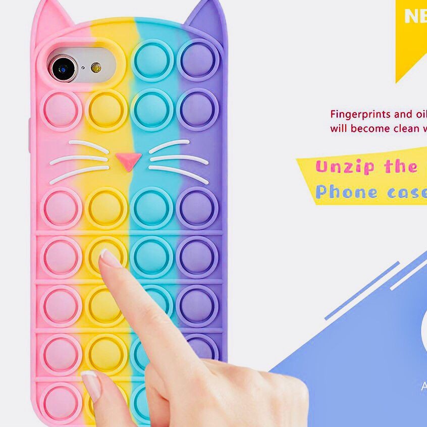 Oppo A55 A95 A9 2020 A74 A53 A16 A94 RENO 5F A12 E A93 A73 C21 A15 A16 A3S A5S RAINBOW POP IT CAT SI