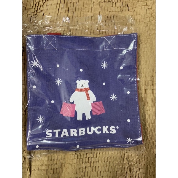 Starbucks กระเป๋าผ้าหมีม่วง Christmas 2021