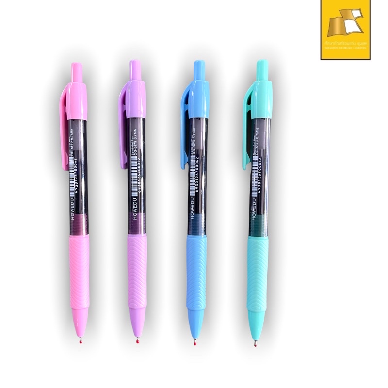 ปากกา ปากกาลูกลื่น ปากกาEdu คละสี 6,12 ด้าม
