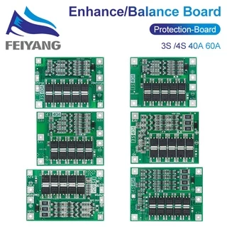 3S 4S 40A 60A Li-ion 18650 BMS แบตเตอรี่ลิเธียม Charger ป้องกัน Pad สําหรับ 11.1V 12.6V 14.8V 16.8V เจาะมอเตอร์