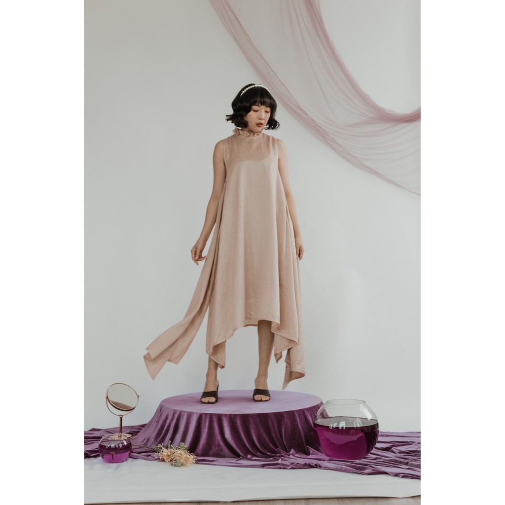 Lebijou - CAYLA PLEATS DRESS IN BLUSH