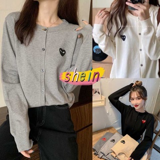 Shein เสื้อแจ็คเก็ต เสื้อคลุมแขนยาว เสื้อคาดิแกนไหมพรม  🌈 พร้อมส่ง🌈 ผ้านิ่มใส่สบาย ฟรีไซส์ ​กันหนาวได้ทุกฤดู3032