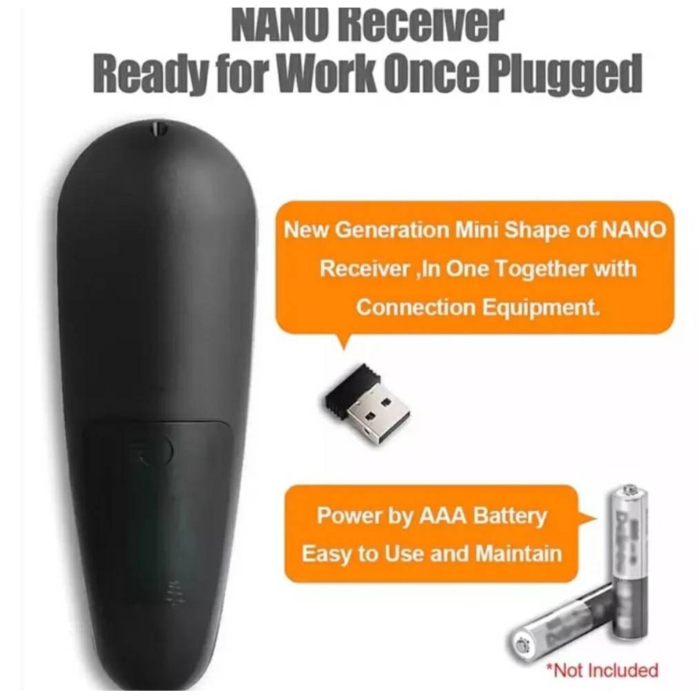 รีโมท รุ่นมีคำสั่งเสียง ส G30S Air mouse (ตัวท็อปสุด) มี Gyro เมาส์ไร้สาย 2.4G Wireless Air Mouse Vo