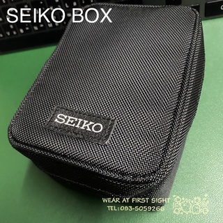 SEIKO 5 Sports BOX ZIPPY กล่องนาฬิกา ไซโก้ ของแท้100% กล่องซิป สีดำ ใหม่ ไม่ผ่านการใช้งาน - พร้อมผ้าเช็ดนาฬิกา