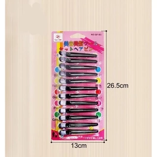 กิ๊ฟ กิ๊ฟปากเป็ดสีดำ (1แพ็คมี 12 ชิ้น) ขาโลหะ กิ๊ฟแบ่งผม กิ๊ฟทำผม B3A(240)011