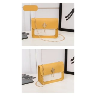 กระเป๋าสะพายข้าง/พาดลำตัว ทรงเหลี่ยมสายสะพายโซ่ รุ่นShoulder Bags- JS663