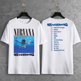 เสื้อยืด พิมพ์ลายวง Nirvana Nevermind คุณภาพสูง สไตล์วินเทจ