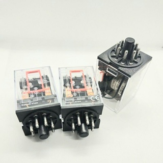 MK2P-I  12VDC 12VAC 24VDC 24VAC 110VAC 220VAC และ ช็อกเก็ต 8ขากลม ทนกระแส 10A 250VAC