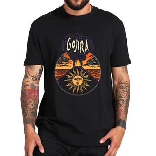 เสื้อผ้าผชเสื้อยืดแขนสั้นลําลอง ผ้าฝ้าย 100% พิมพ์ลายวง Gojira Magma Clic Album Death Metal Rock Essential ไซซ์ EU สําหร