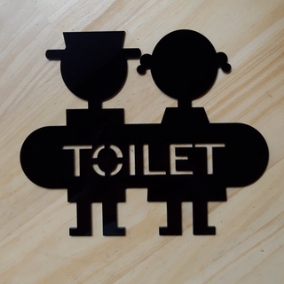 ป้ายห้องน้ำ Toilet signage อะครีลิคเลเซอร์ น่ารักๆ ดีไซน์ใหม่ *s-one design