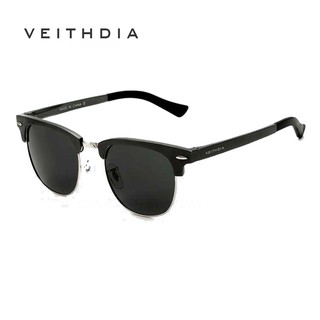 VEITHDIA 6690 แว่นกันแดด แว่นตาโพลาไรซ์ สไตล์เรโทร สำหรับผู้ชายและผู้หญิง