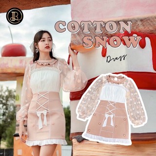 💎พร้อมส่ง💎BLT ชุดเดรส cotton snow dress