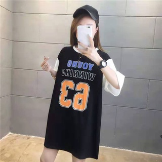 Mao shop เสื้อยืดแขนสั้น บาสเกตบอล ผู้หญิง สกรีนลายตัวหนังสือ 63 [มี 3 สีให้เลือก]