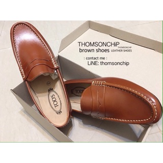 รองเท้าหนังสีแทน Leather Brown Shoes