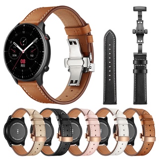 สายนาฬิกาข้อมือหนัง สําหรับ Xiaomi Huami Amazfit GTR 4 / 3 Pro / GTR 2 / GTR 47mm 42mm / GTR 2e / Pace / Stratos 3