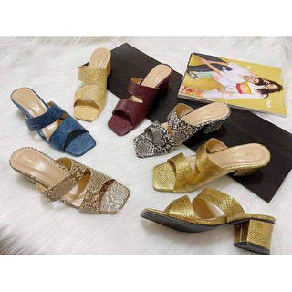 Niwa  Shoes รองเท้าแฟชั่น สูง2นิ้ว หนังpuนิ่ม  รุ่นT203