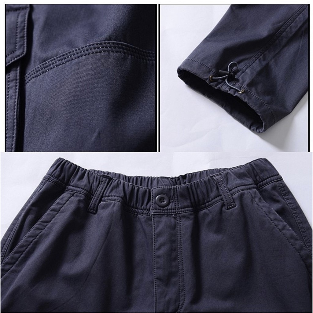 กางเกงคาร์โก้ ผ้าพรีเมี่ยม มีสายรัดปลายขา เอวยืด cargo pants 19401 #4