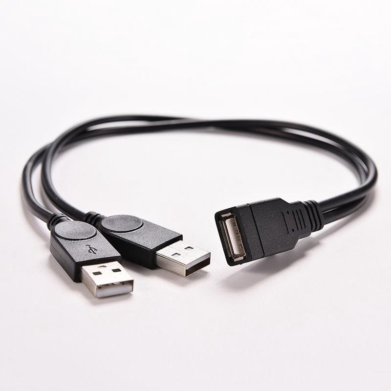 1 x usb 2 . 0 a female to 2 dual usb male power อะแดปเตอร์แยกสายเคเบิ้ล y