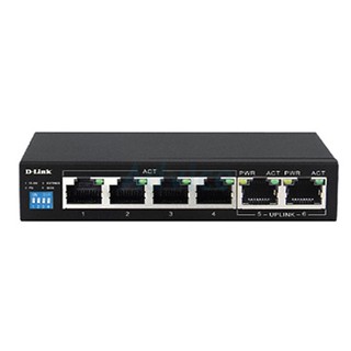 Switching Hub D-LINK (DES-F1006P-E) 4 Port POE + 2 Port Uplink (5")